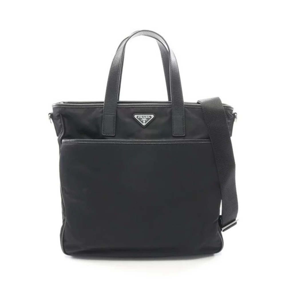 Prada TESSUTO SAFFIANO Business Bag Saffiano Leather Black